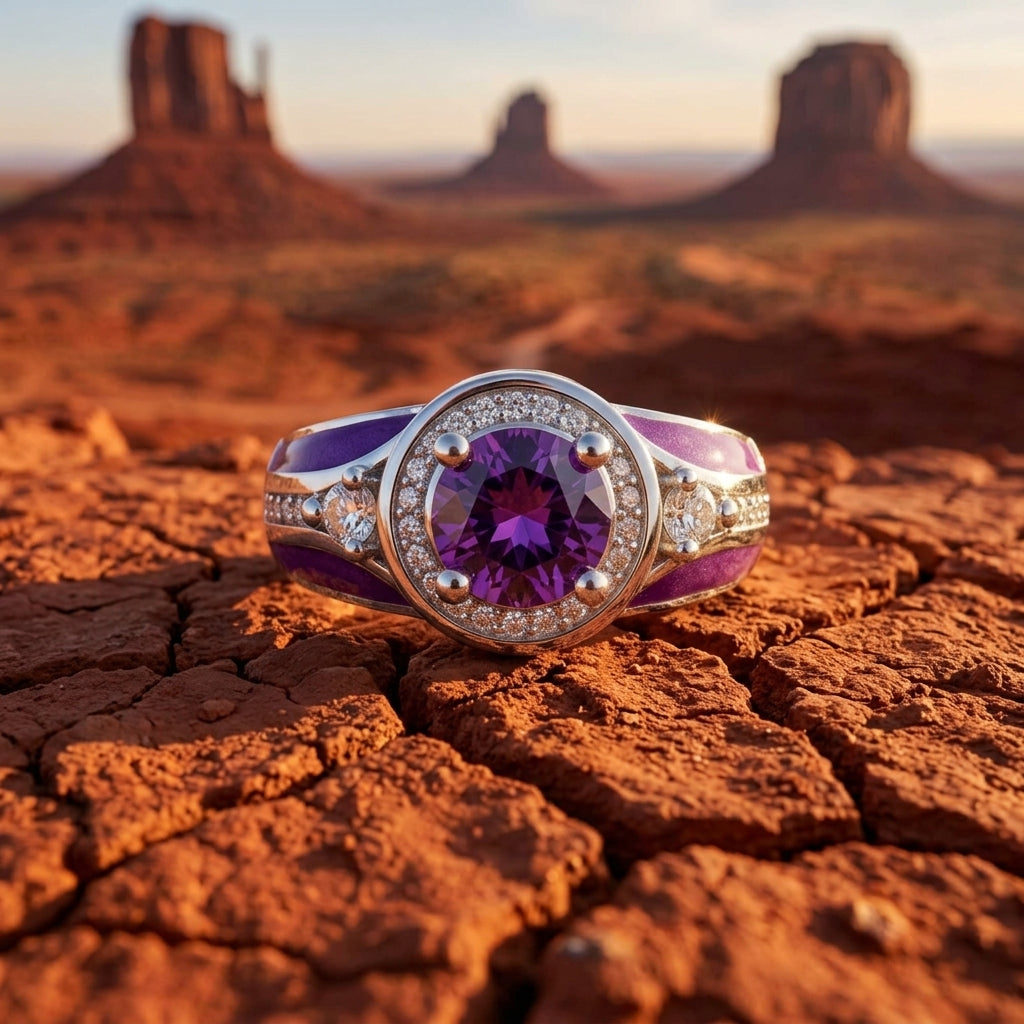 Brave Belt Ring - Amethyst