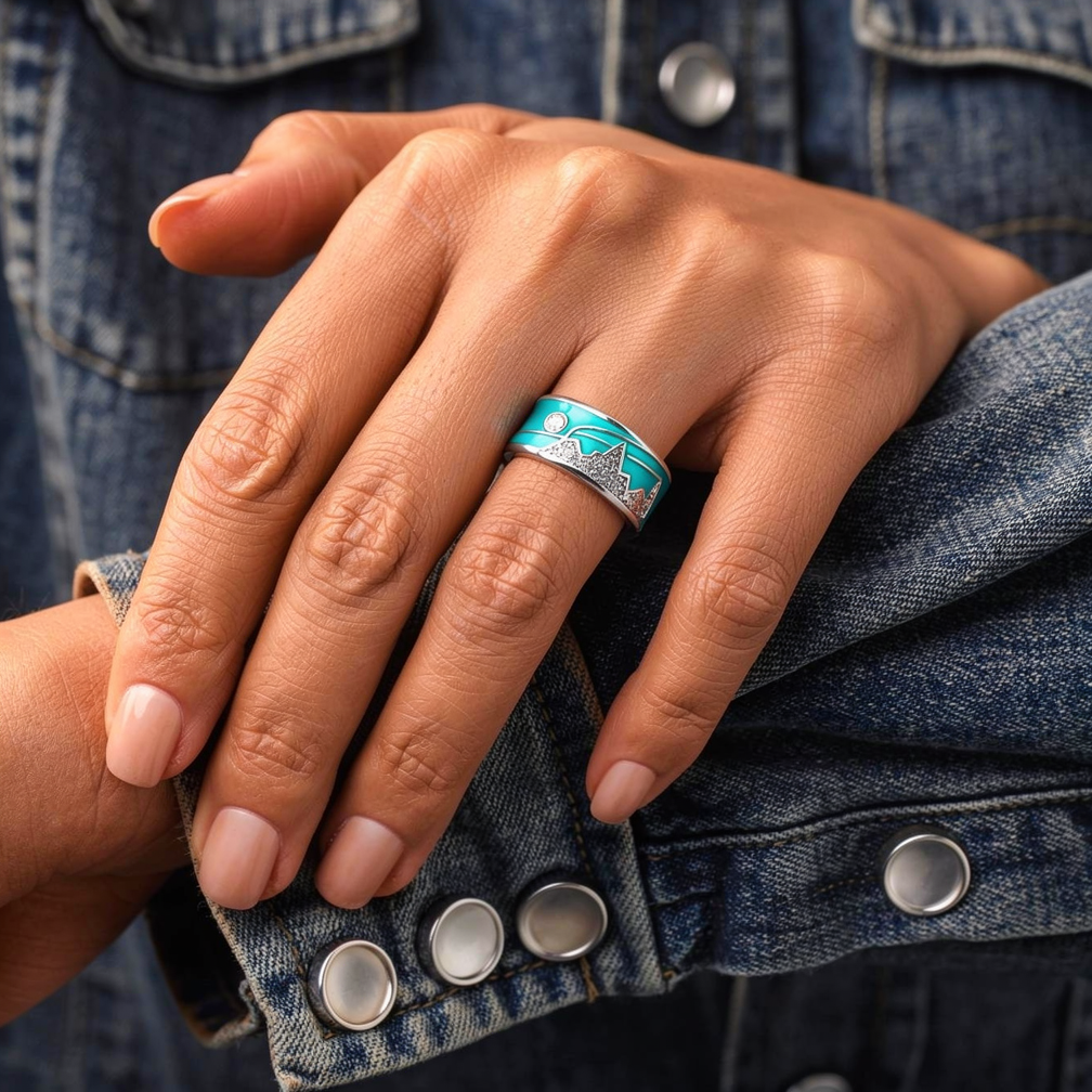 Cerulean Summit Ring - Moissanite