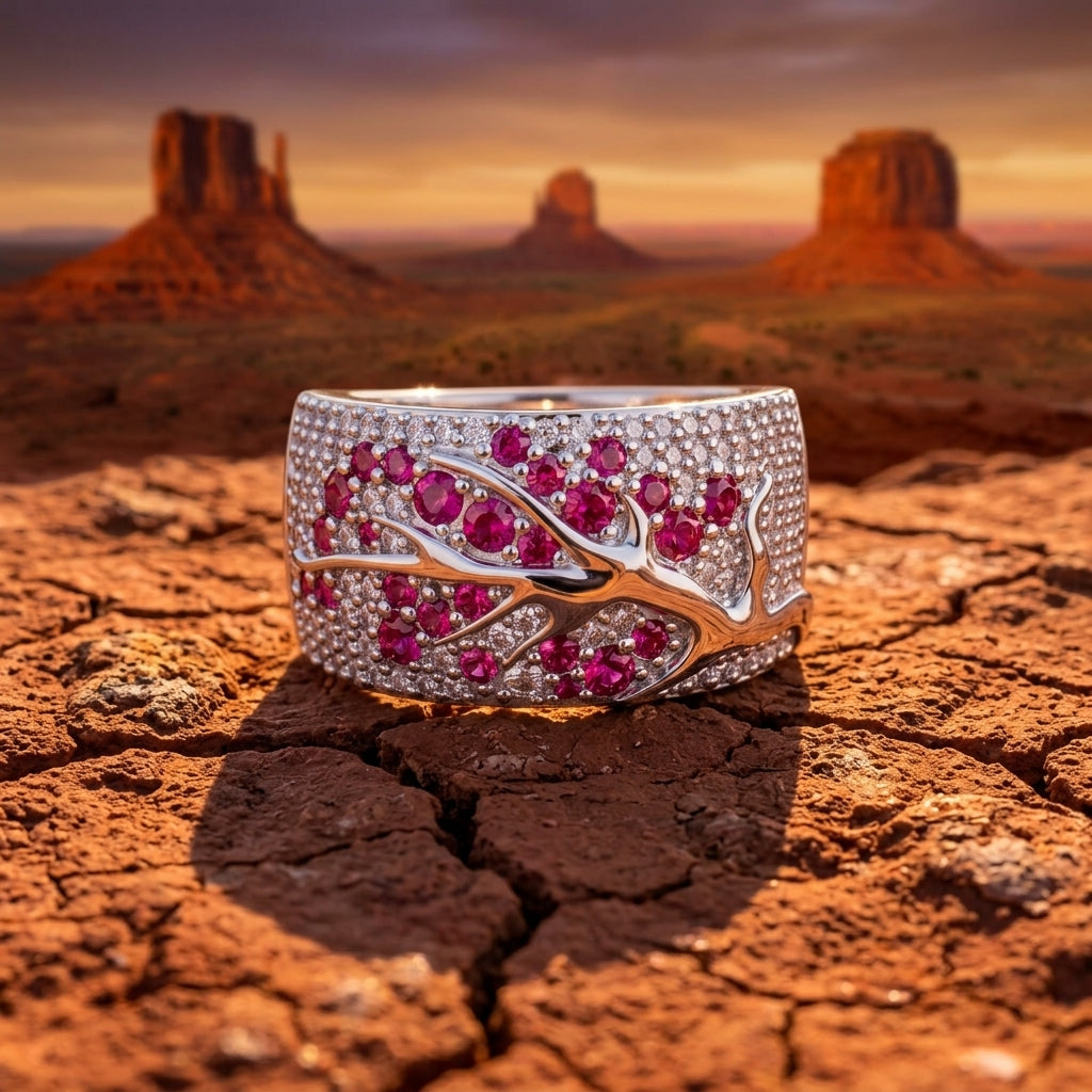 Bubblewaltz Ring - Ruby