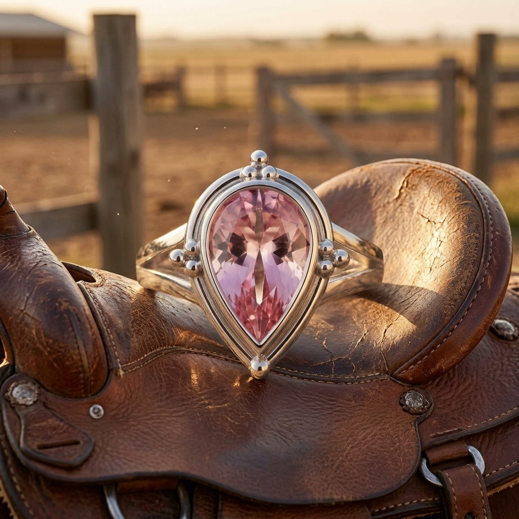 Desert Tears Ring - Rose Quartz