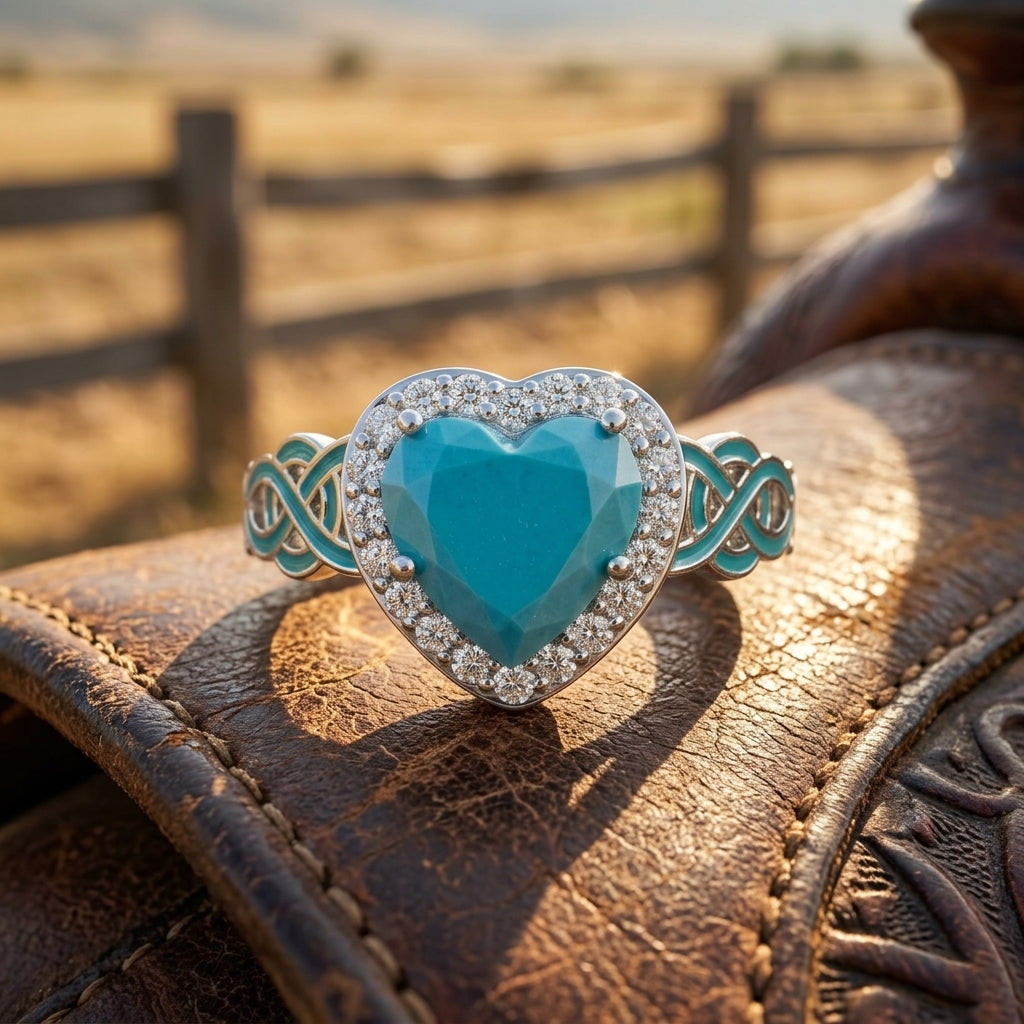 Ocean Heart Ring - Turquoise