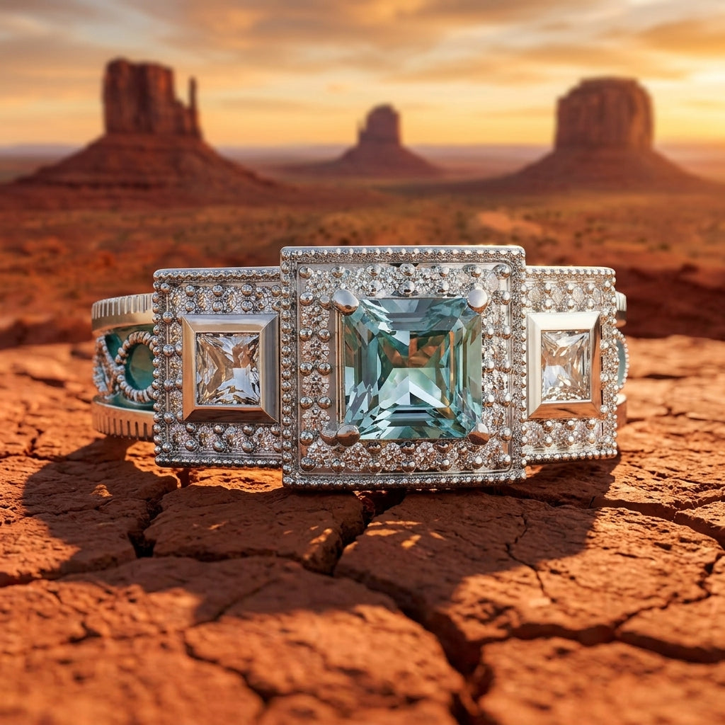 Azure Lighthouse Ring - Aquamarine