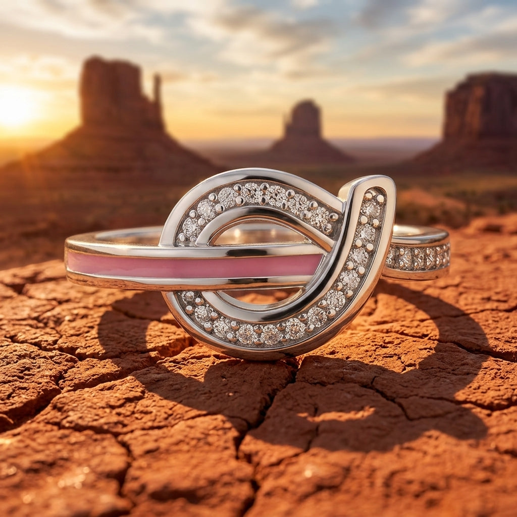 Knotted Power Ring - Pink