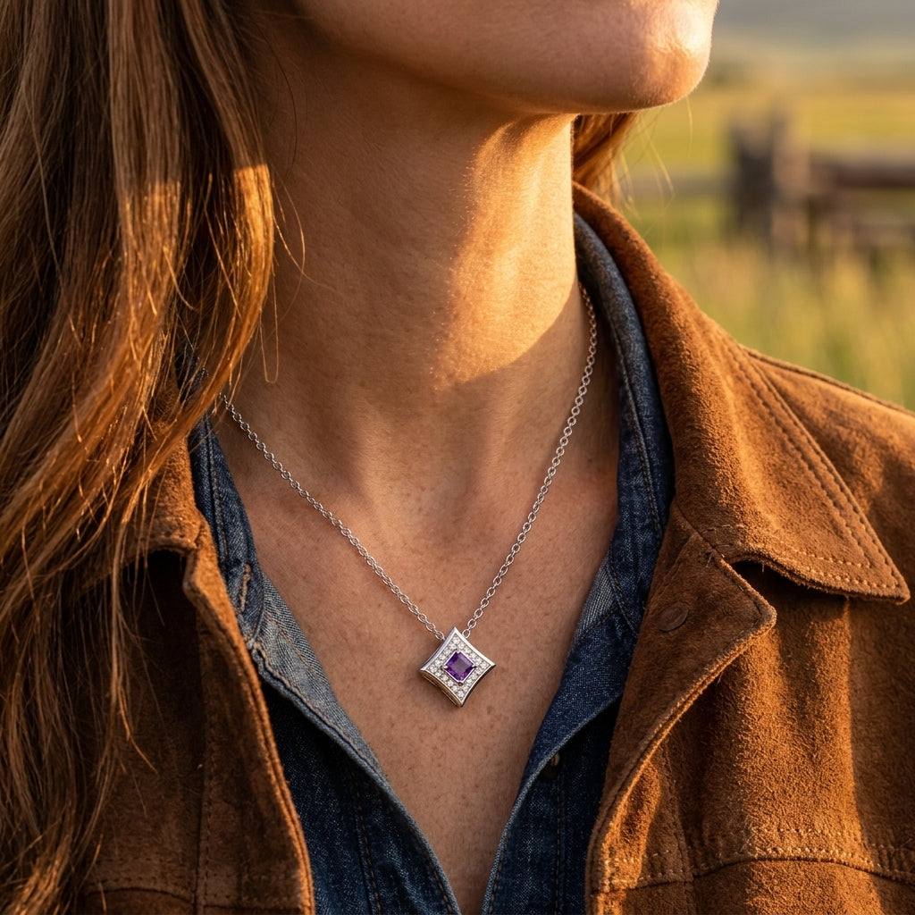 Soulful Waters Necklace - Amethyst