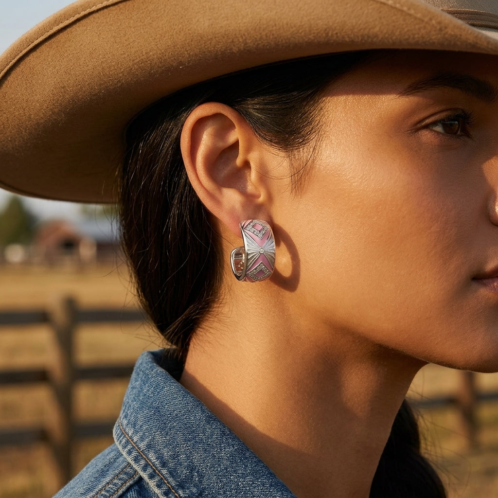 Cowgirl Legend Earrings - Pink