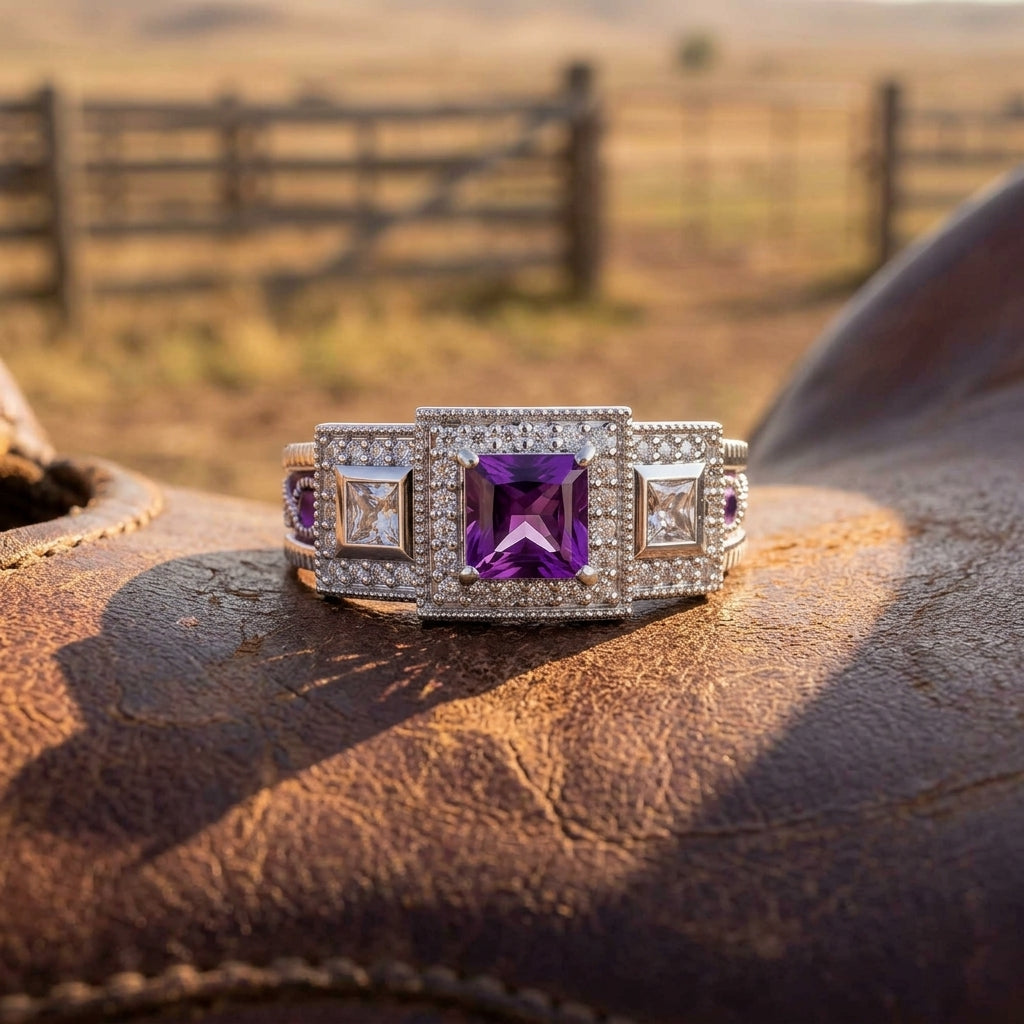 Azure Lighthouse Ring - Amethyst