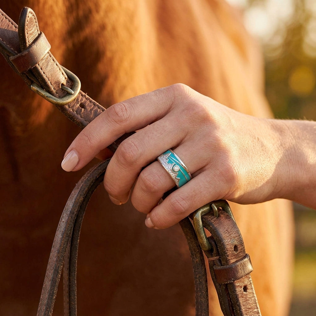 Cerulean Summit Ring - Moissanite