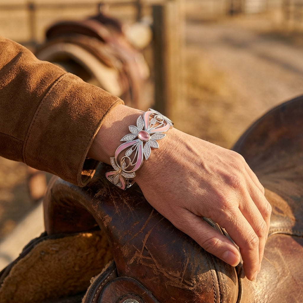 Frontier Whirlwind Bracelet - Rose Quartz
