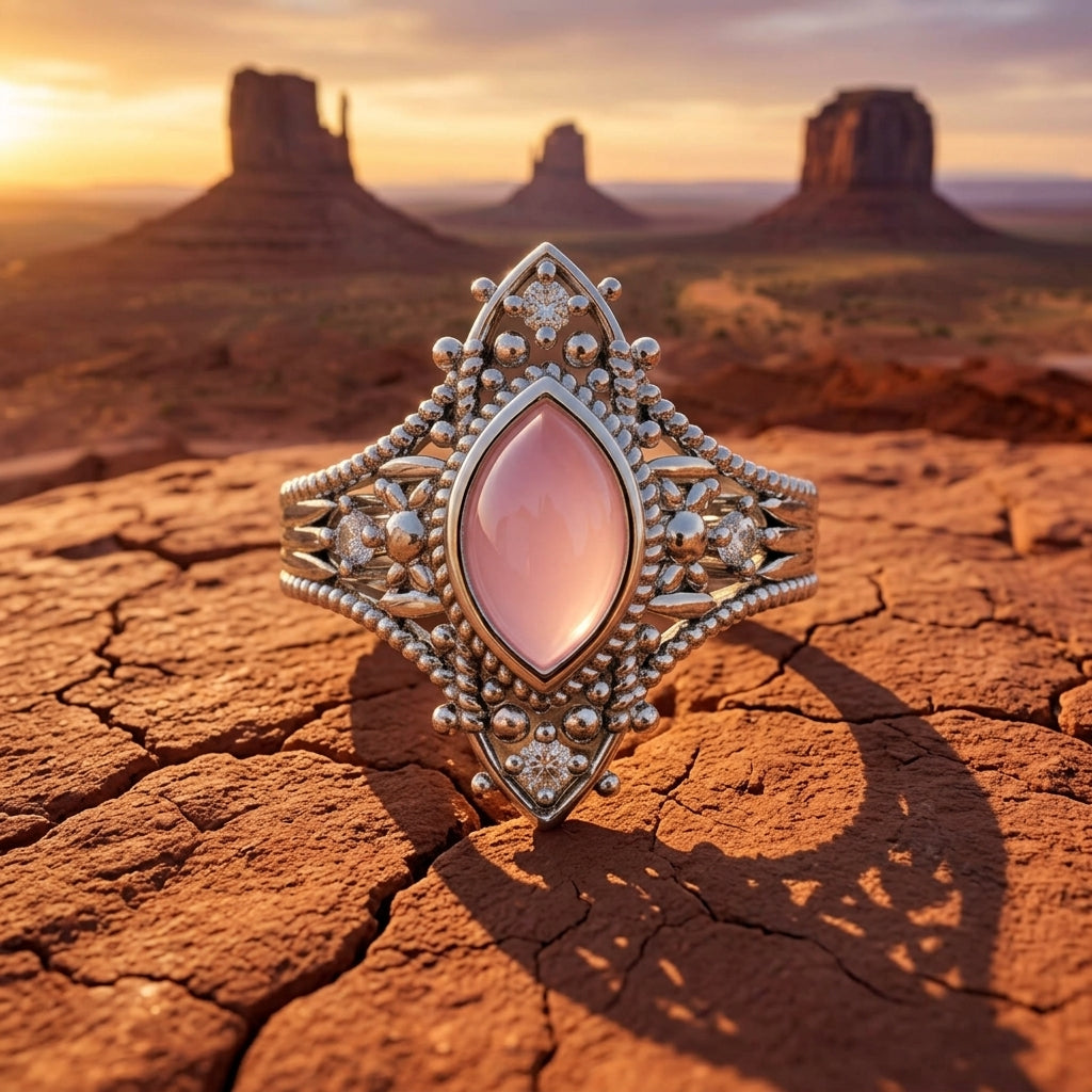 Holy Prayer Ring - Rose Quartz