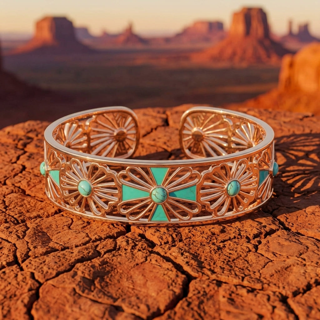Eternal Spring Cuff Bracelet - Turquoise