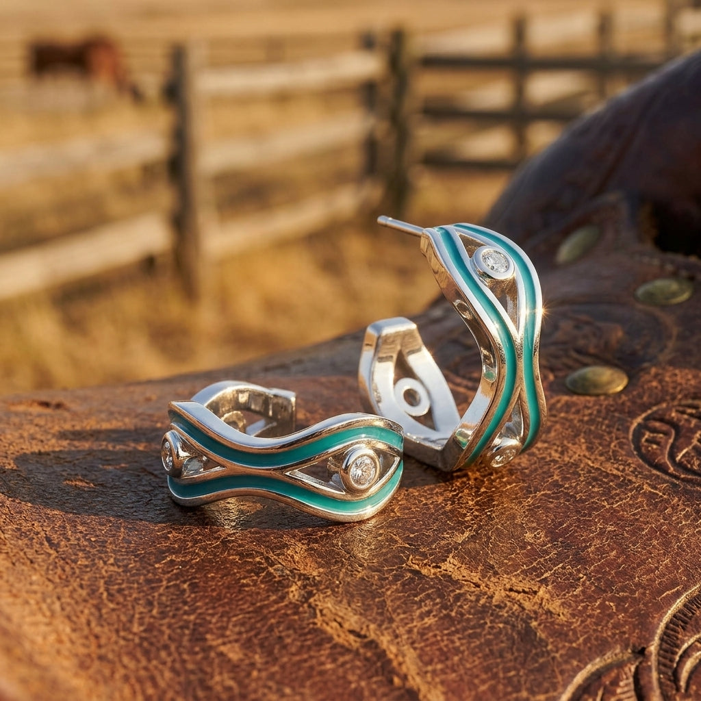 Desert Stream Earrings - Moissanite