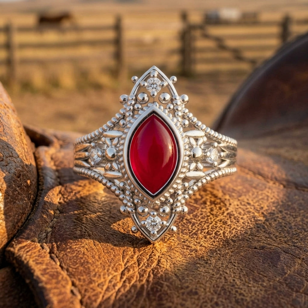 Holy Prayer Ring - Ruby