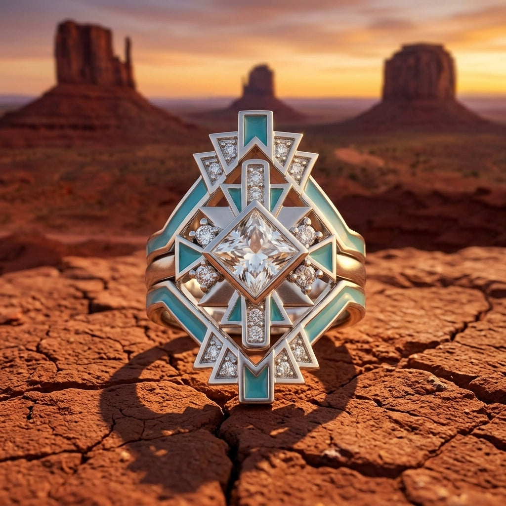 Chief's Crown Ring - Moissanite