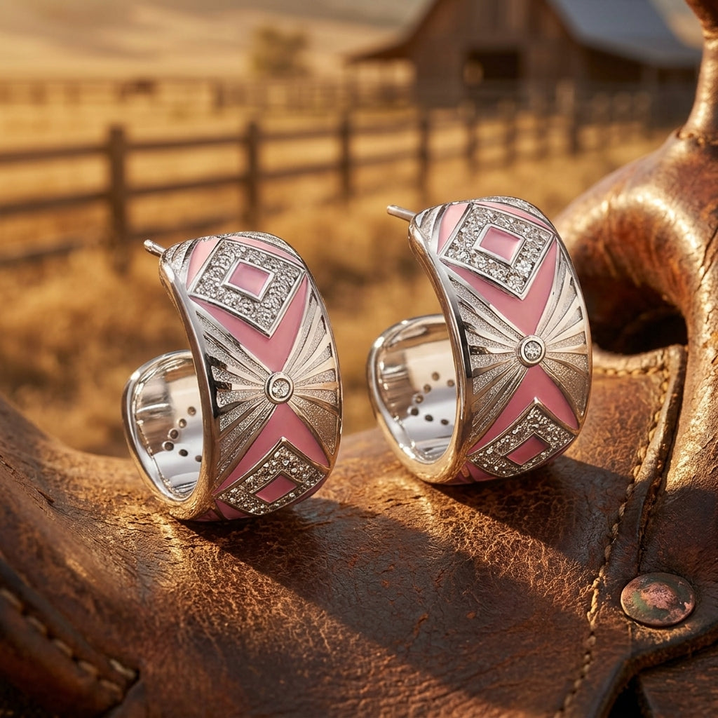 Cowgirl Legend Earrings - Pink