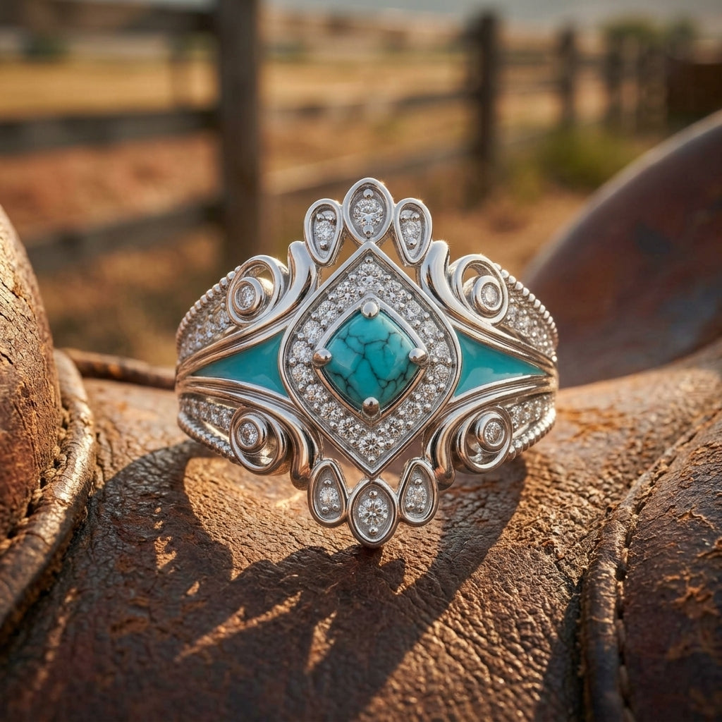 Eagle's Feather Ring - Turquoise