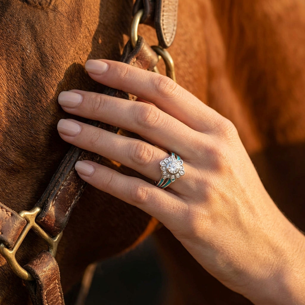 Desert Bloom Ring - Moissanite