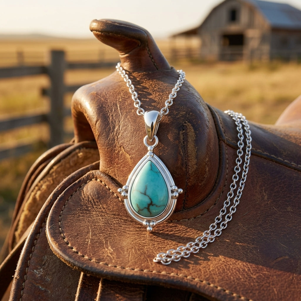 Desert Tears Necklace - Turquoise