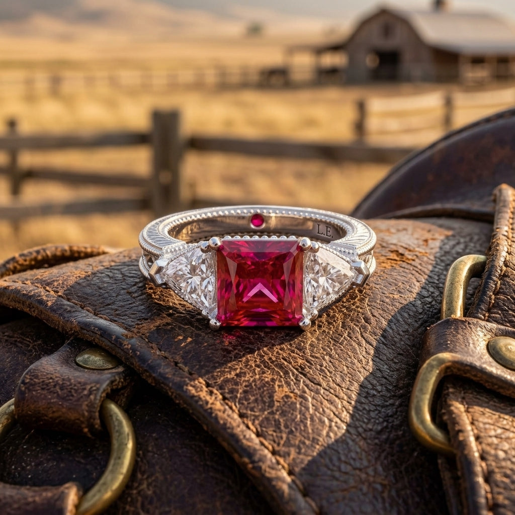 Tidal Embrace Ring - Ruby