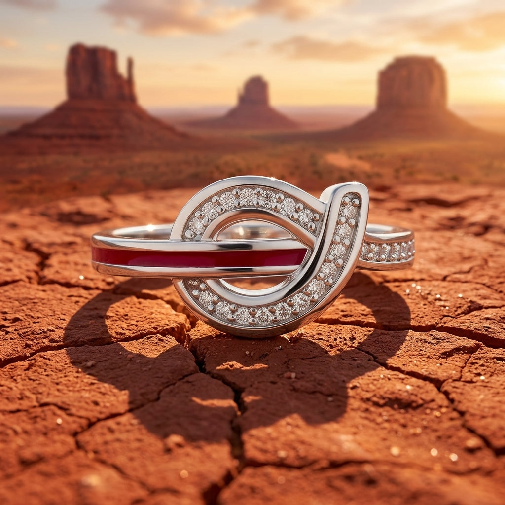 Knotted Power Ring - Red