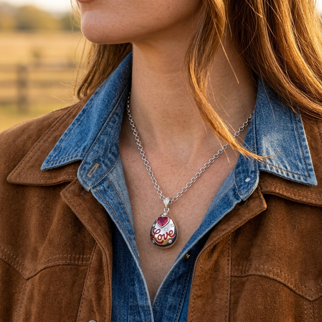 Promise Love Necklace - Ruby