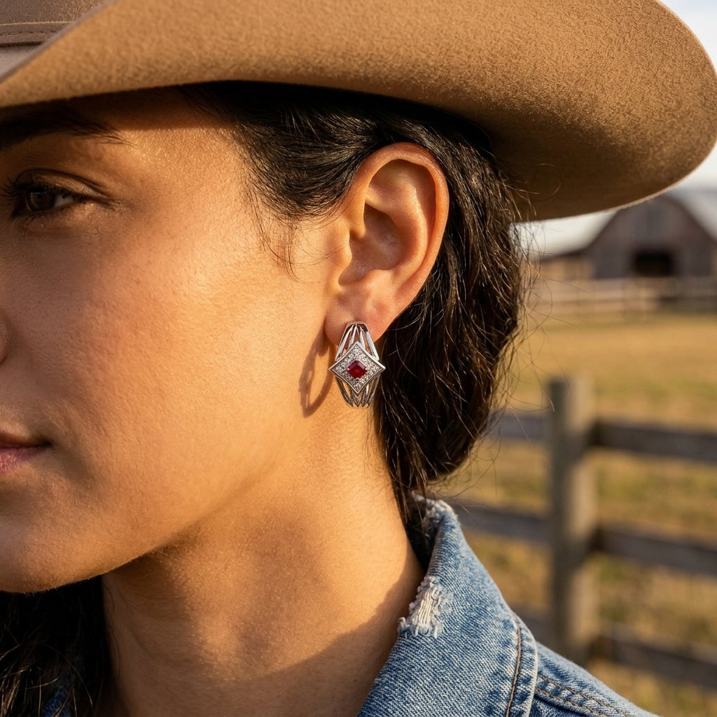 Soulful Waters Earrings - Ruby