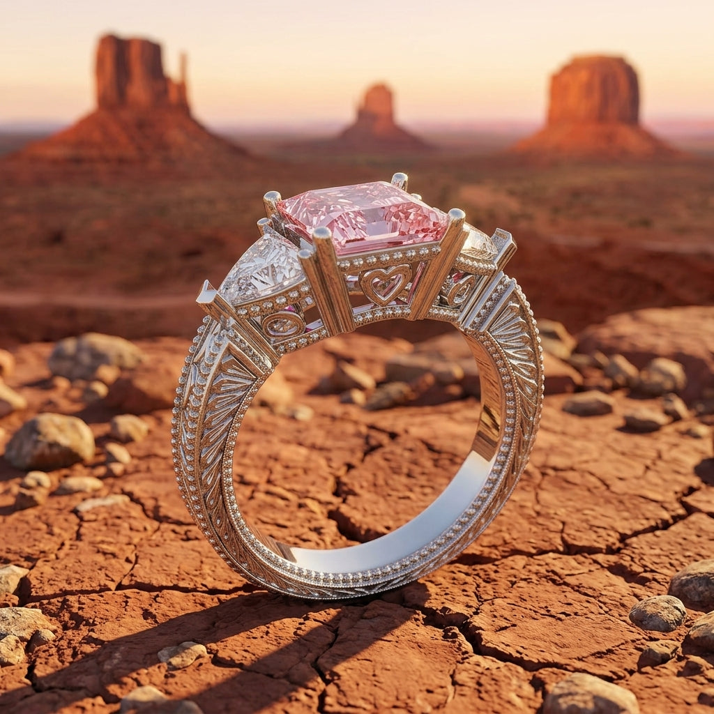 Tidal Embrace Ring - Rose Quartz