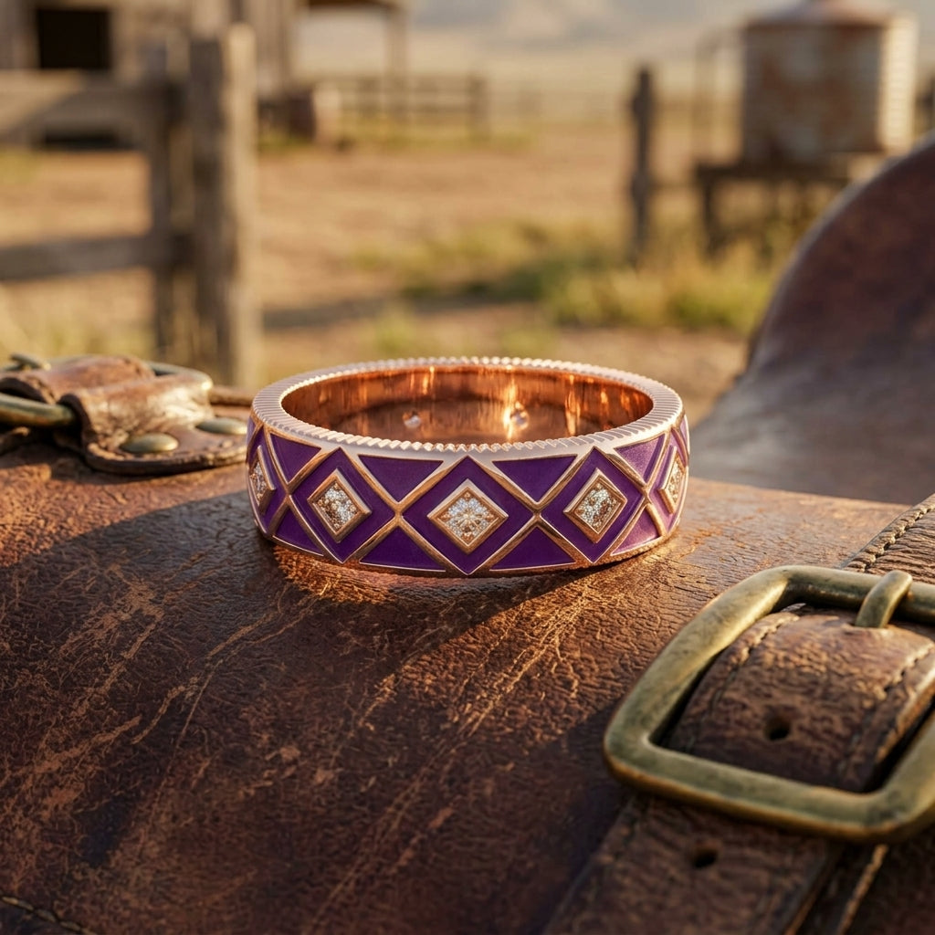 Sierra Geometric Ring - Purple
