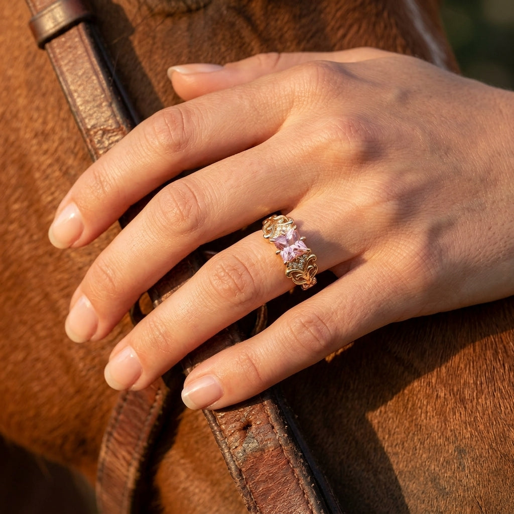 Sunspire Glow Ring - Rose Quartz