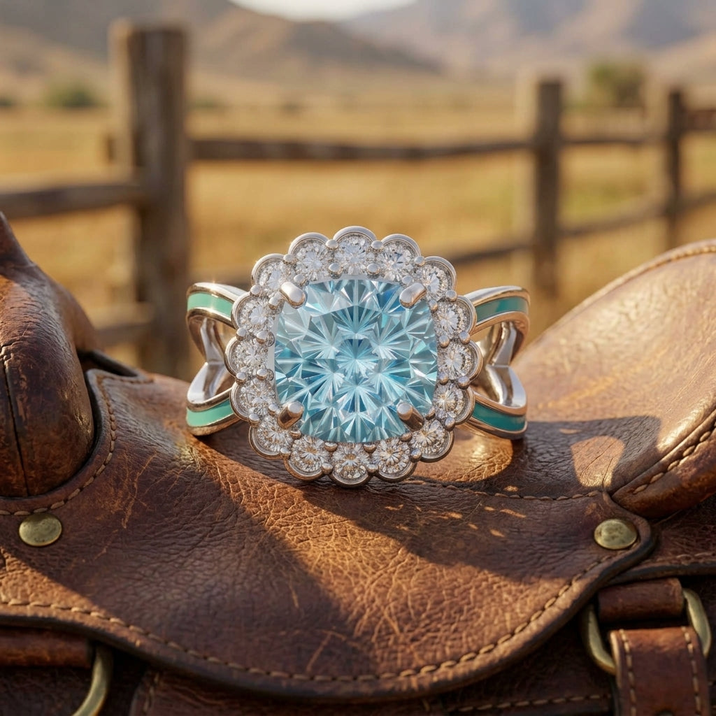 Aureli Bloom Ring - Aquamarine