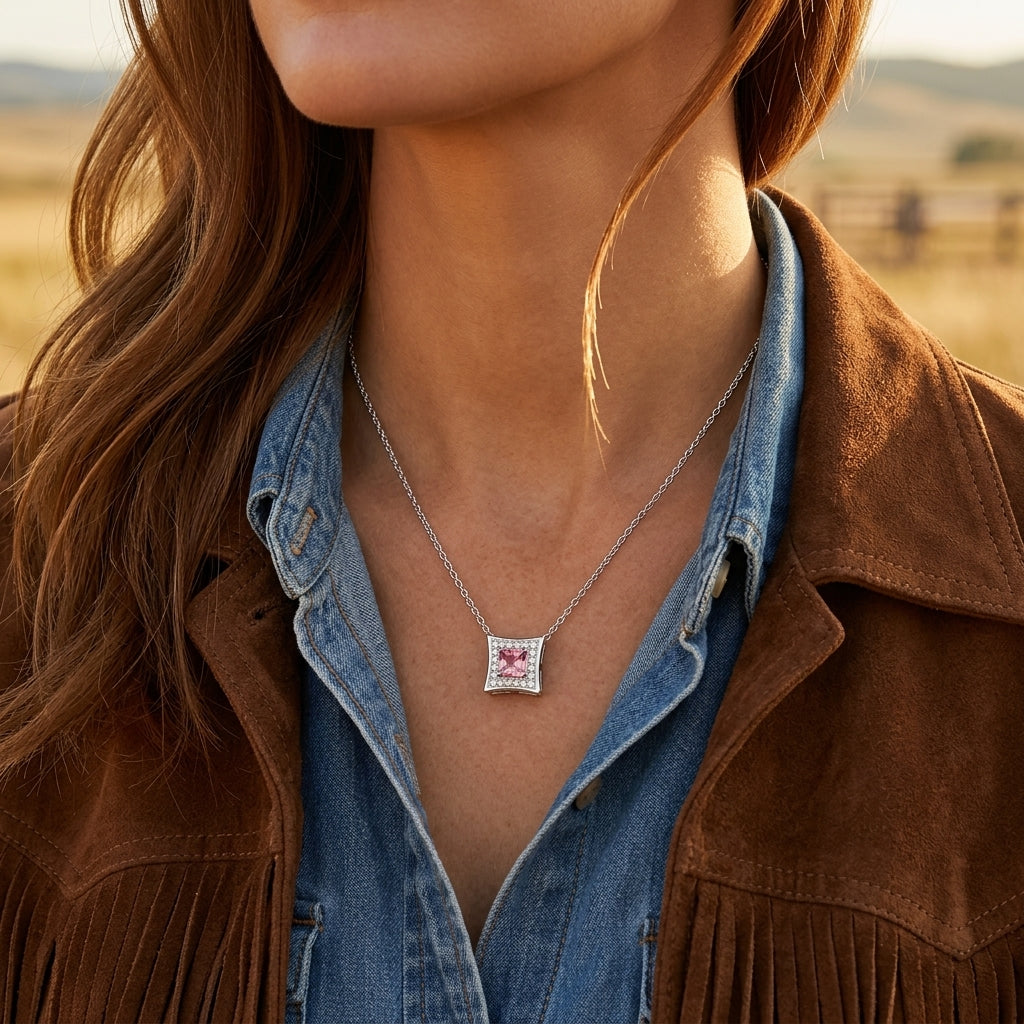 Soulful Waters Necklace - Rose Quartz