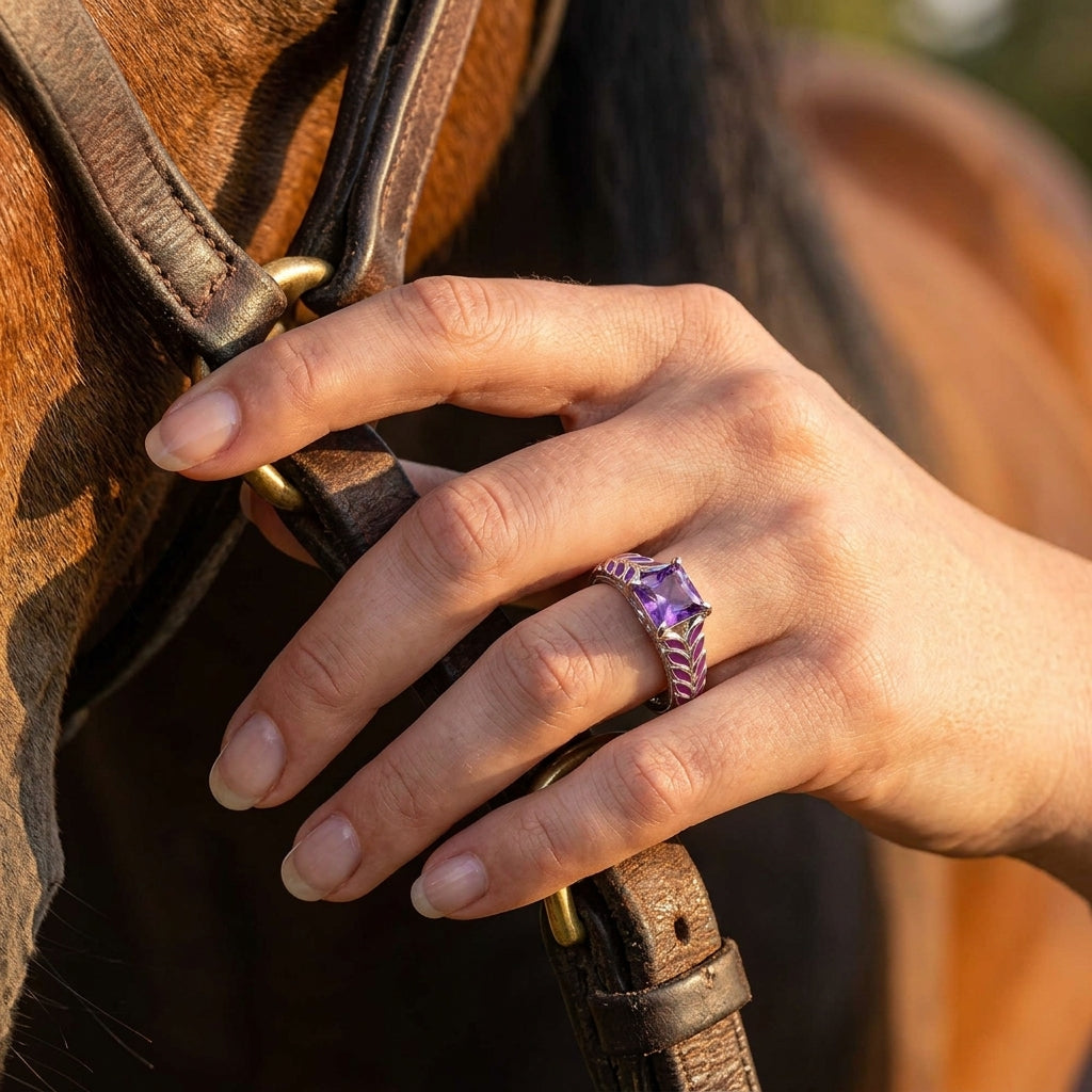 Golden Harvest Ring - Amethyst