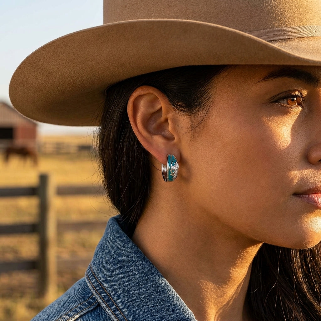 Cerulean Summit Earrings - Moissanite