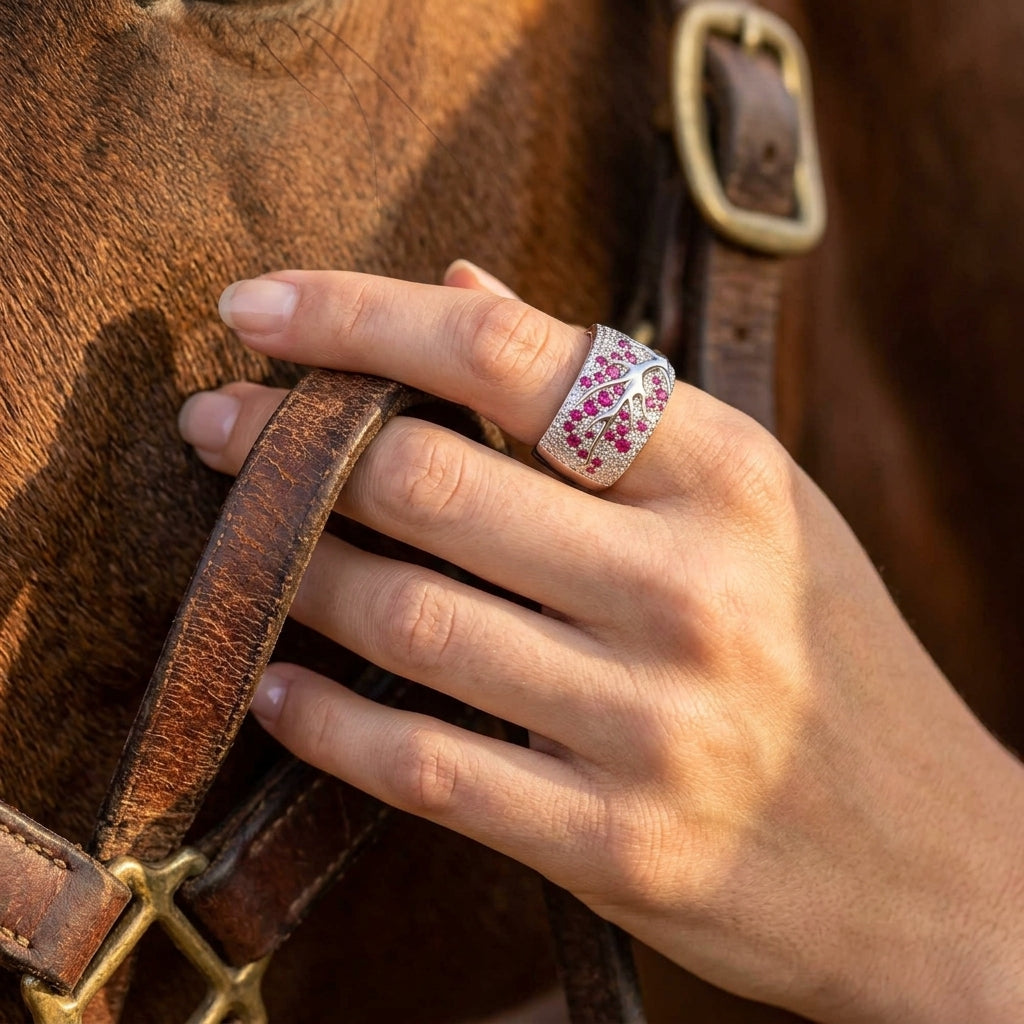 Bubblewaltz Ring - Ruby