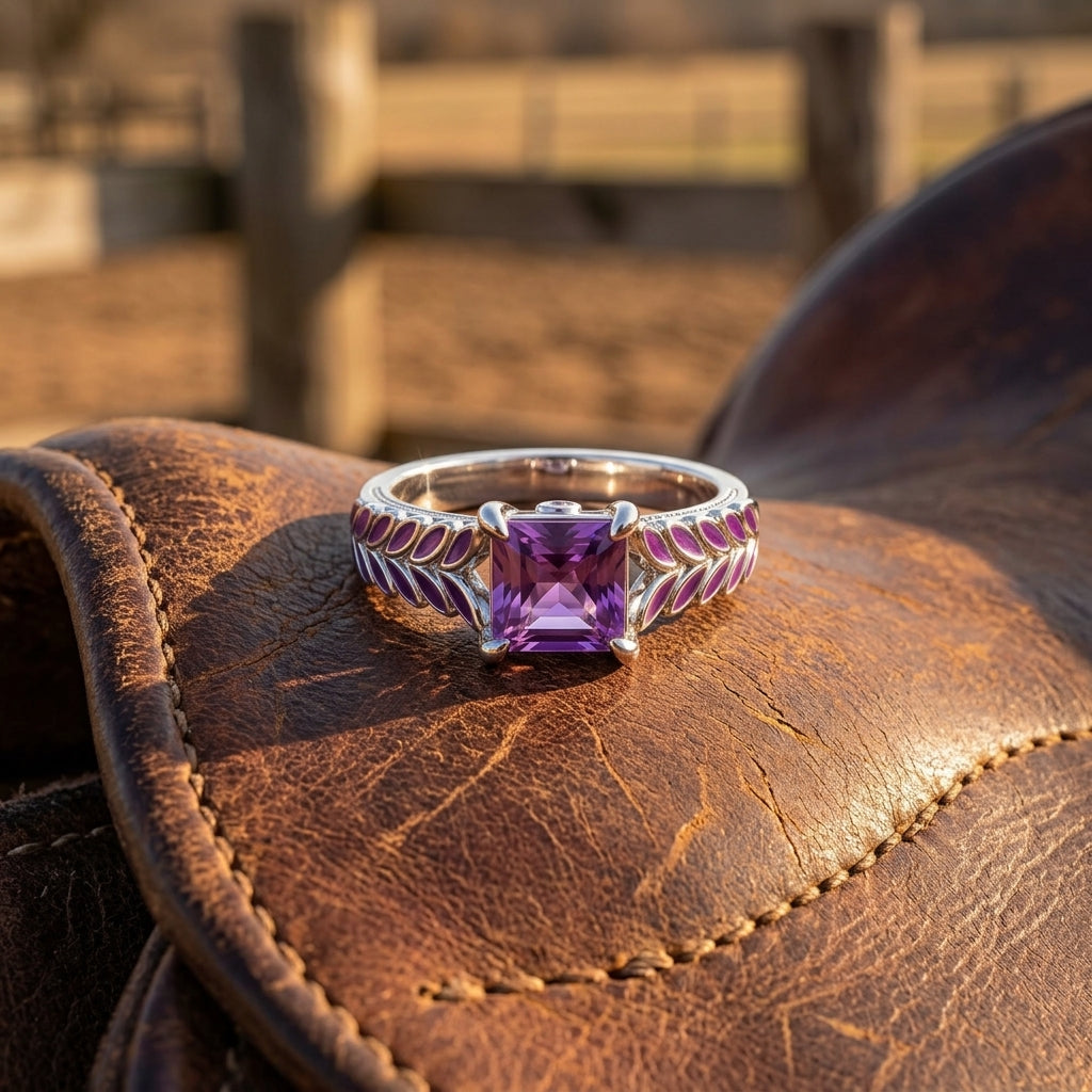 Golden Harvest Ring - Amethyst