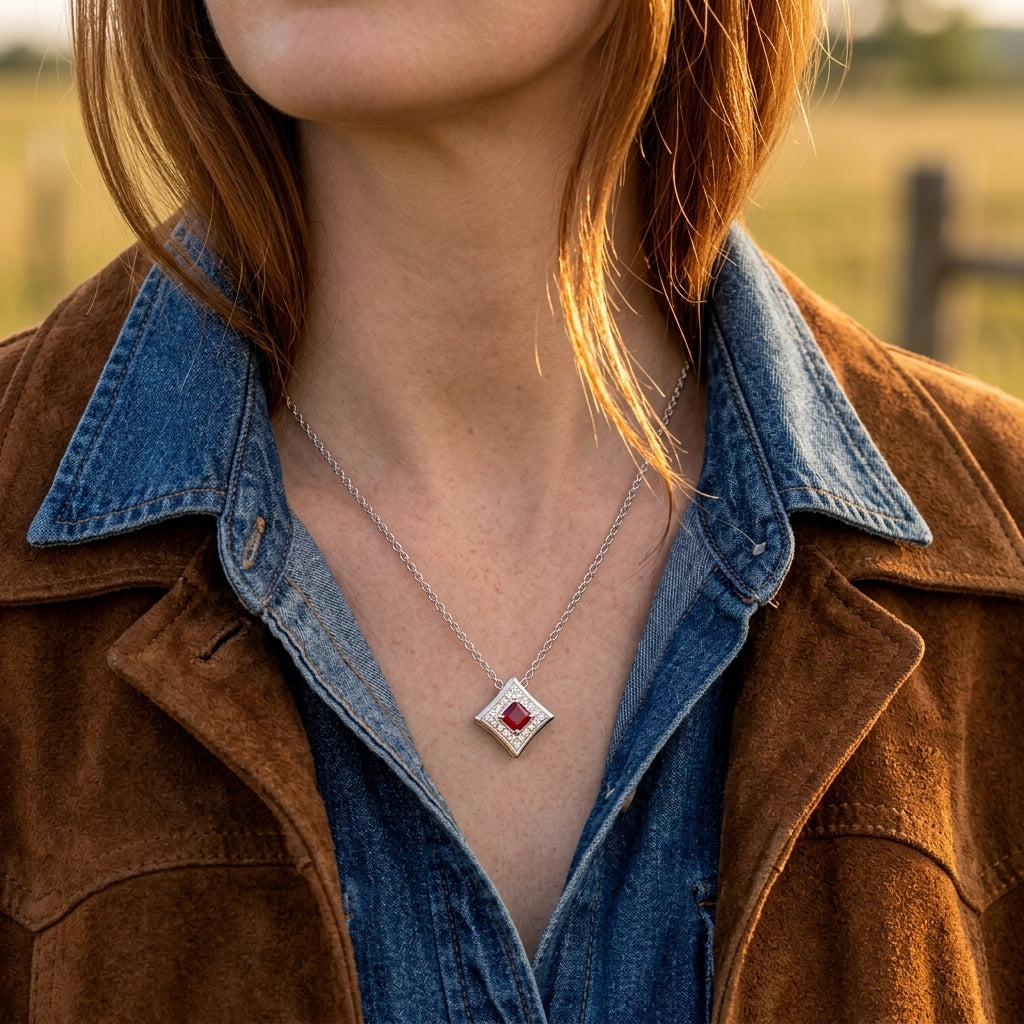 Soulful Waters Necklace - Ruby