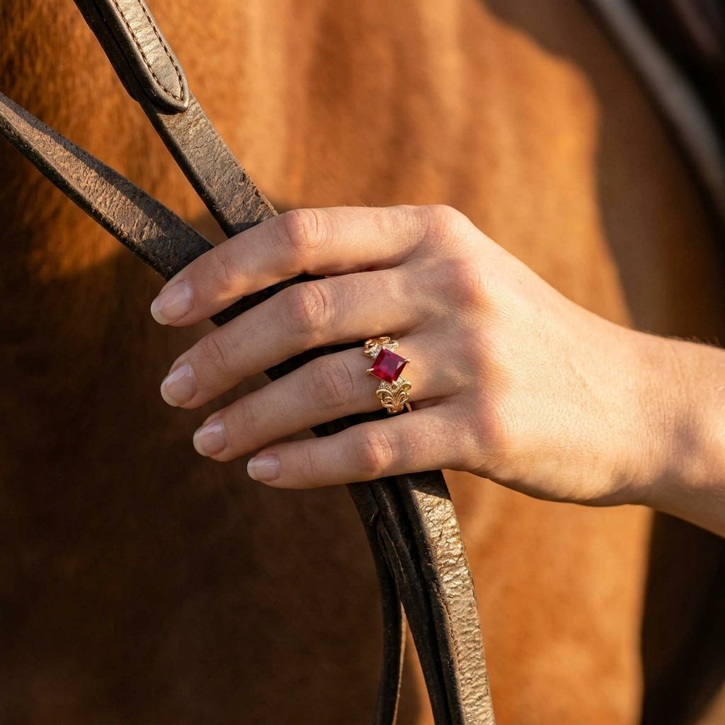 Sunspire Glow Ring - Ruby