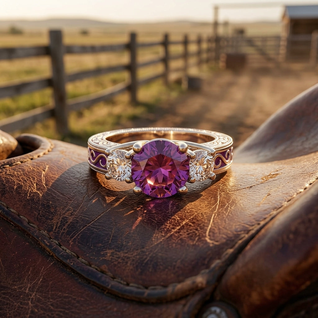 Century Romance Ring - Amethyst