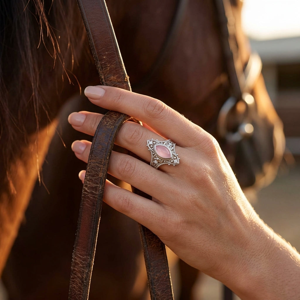 Holy Prayer Ring - Rose Quartz