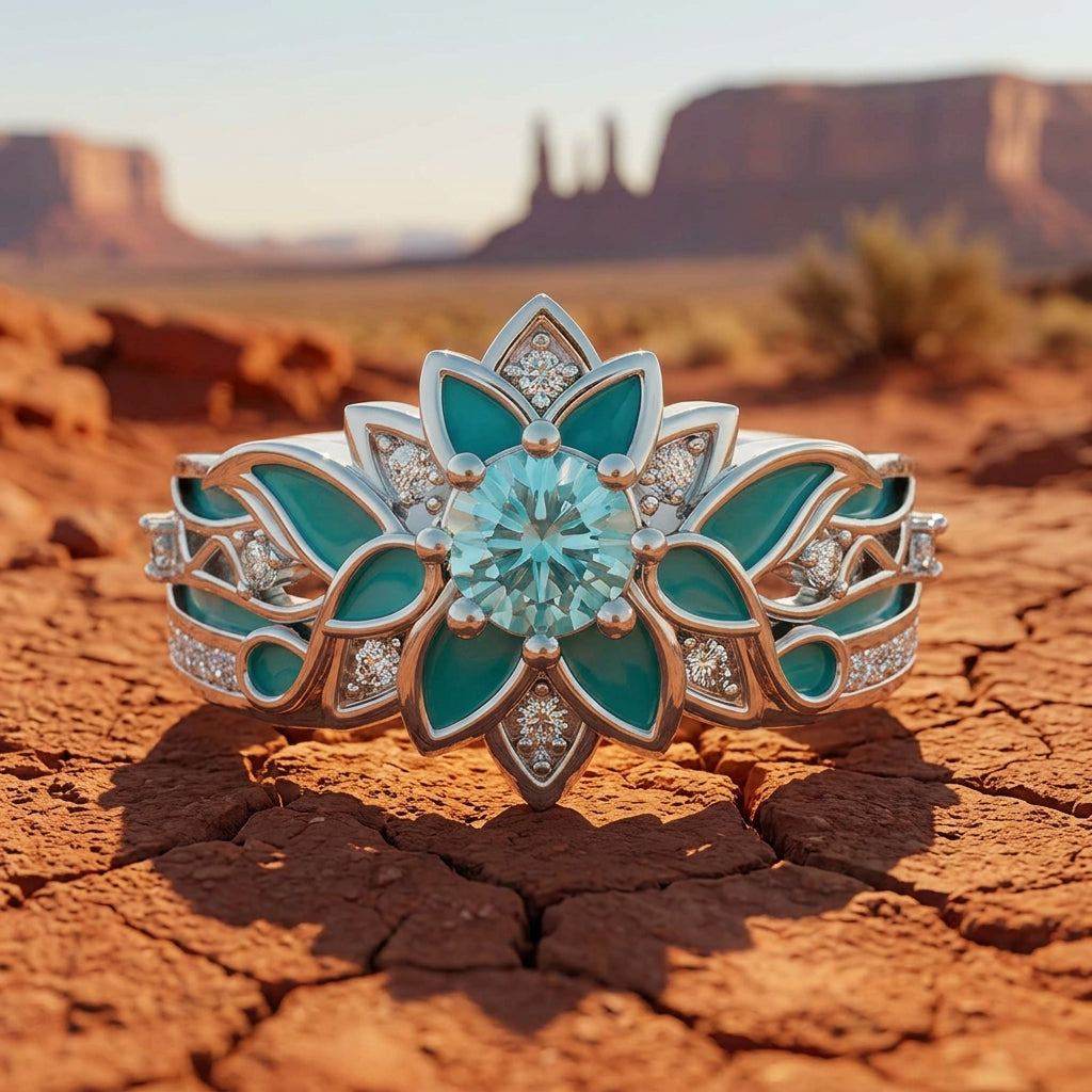 Garden Orchestra Ring - Aquamarine