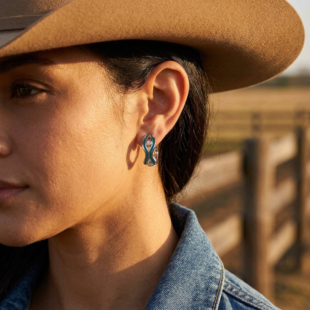 Desert Stream Earrings - Moissanite
