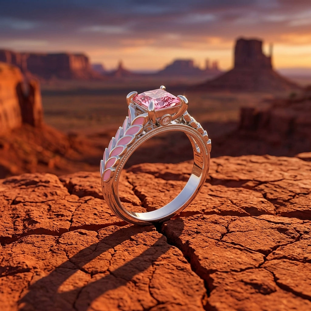 Golden Harvest Ring - Rose Quartz