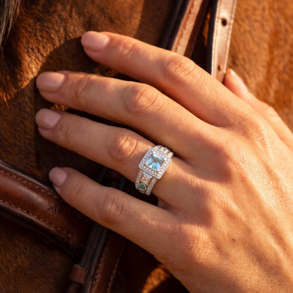 Azure Lighthouse Ring - Aquamarine