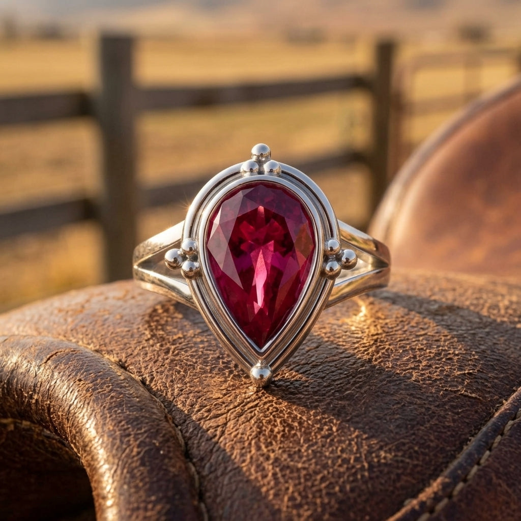 Desert Tears Ring - Ruby