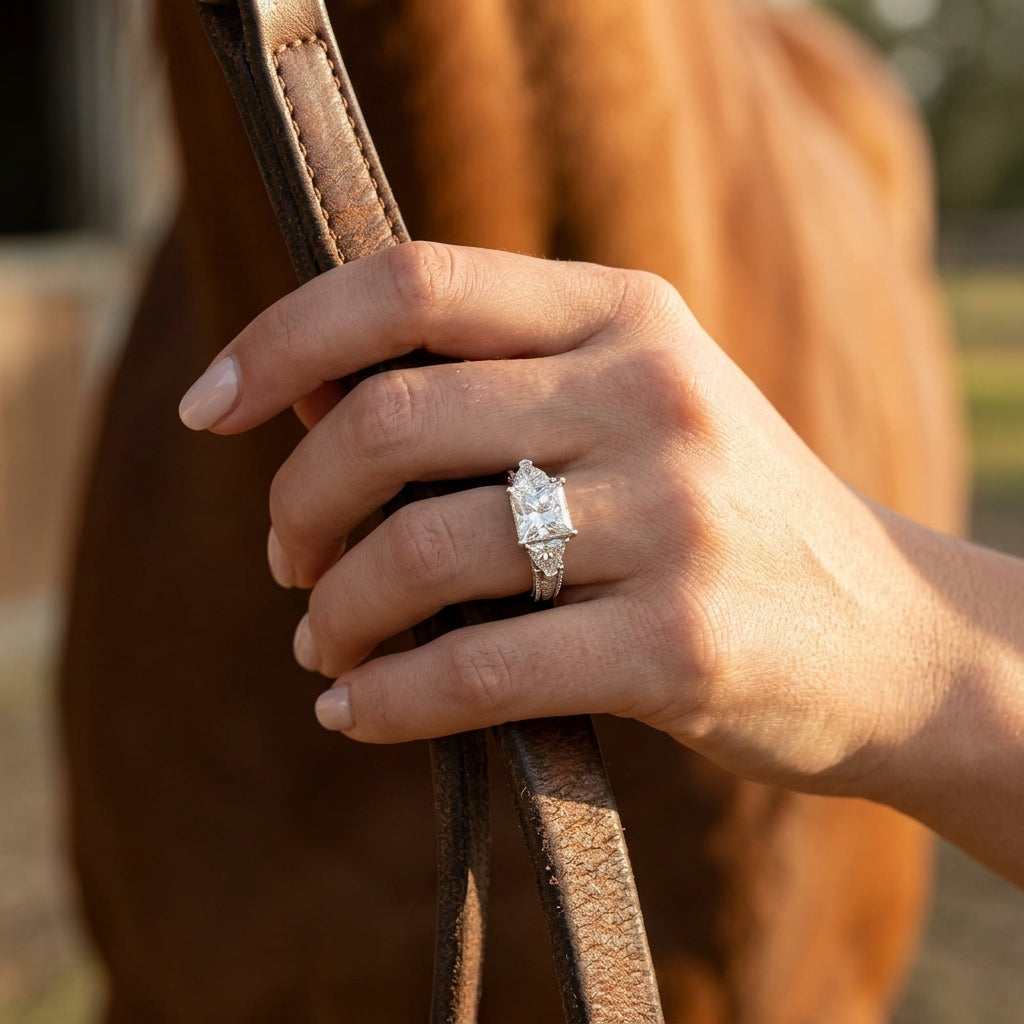 Tidal Embrace Ring - Moissanite