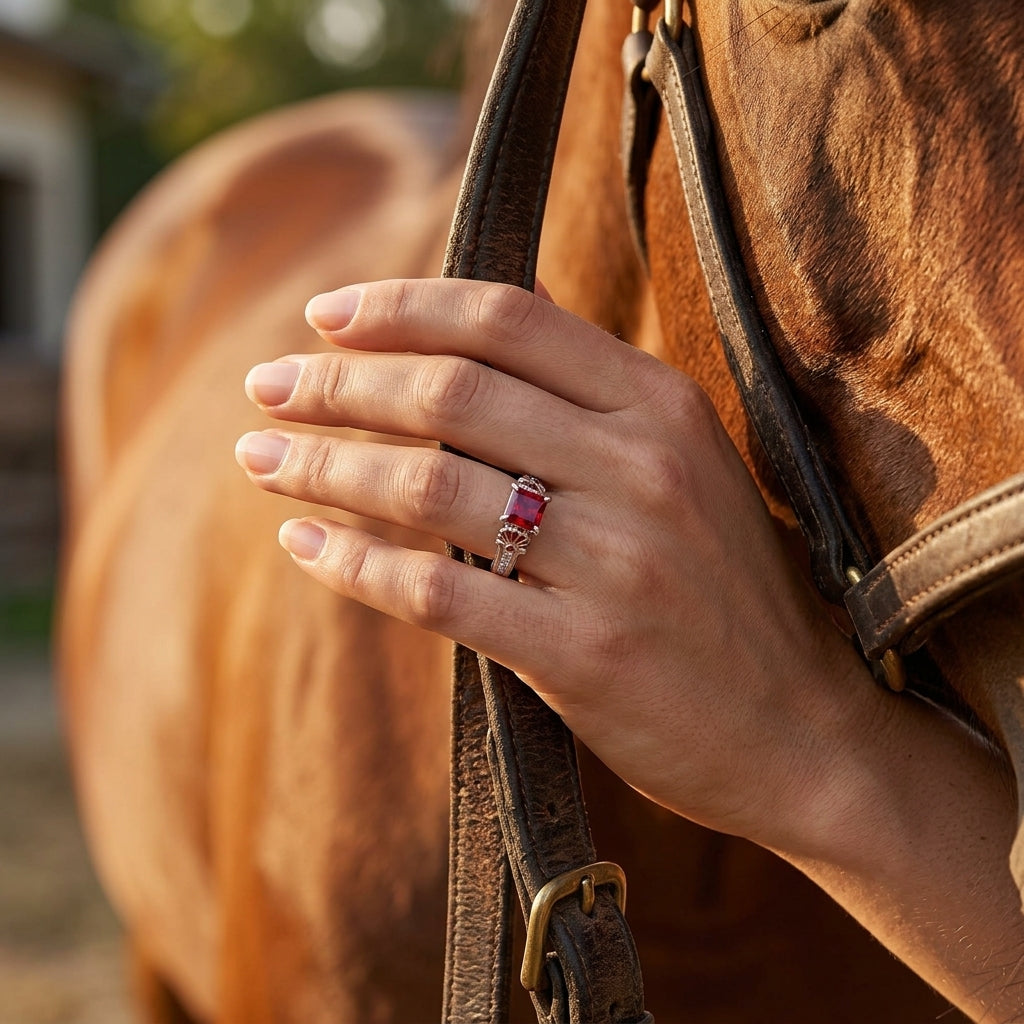 Lumen Crest Ring - Ruby