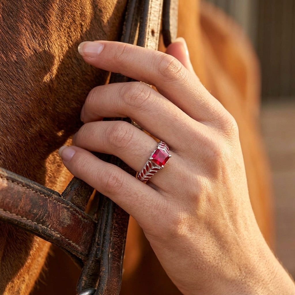 Golden Harvest Ring - Ruby