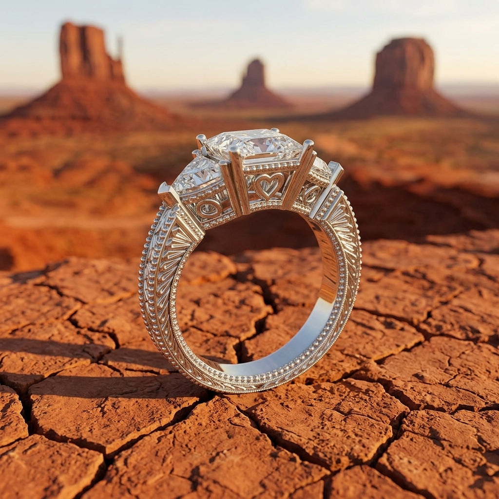 Tidal Embrace Ring - Moissanite