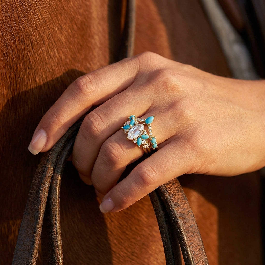 Elysian Starlight Ring - Turquoise
