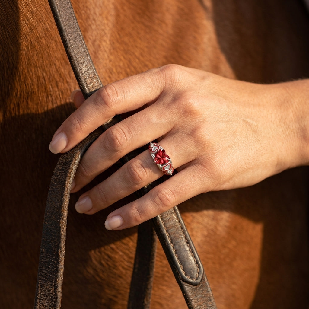 Loyal Heart Ring - Ruby