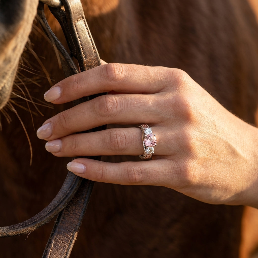 Century Romance Ring - Rose Quartz